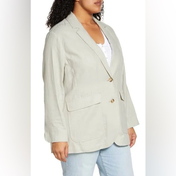 NEW ✨ PLUS Madewell Breezewoven Blazer in Ashen Sage 3X - Picture 4 of 13
